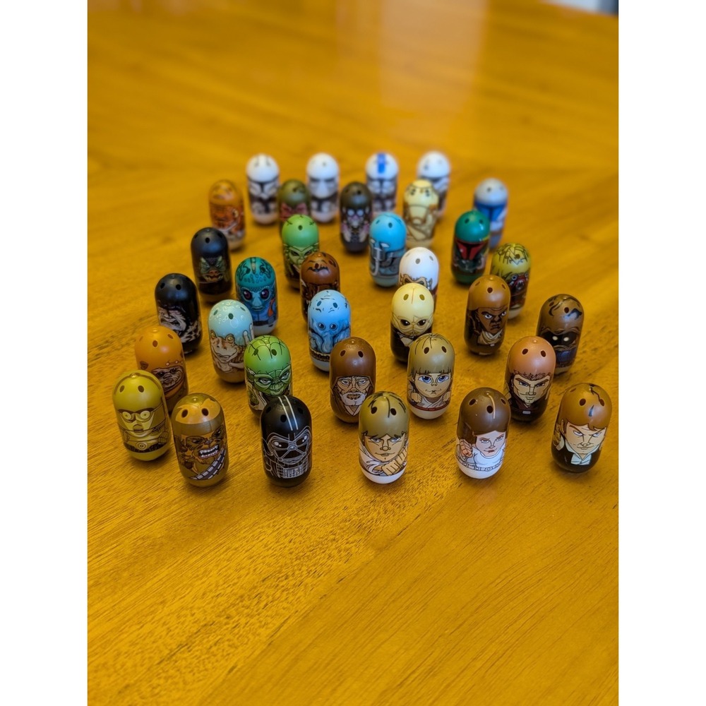 Mighty Beanz 2010 Star Wars Lot of 34 Leia Luke Skywalker Yoda C-P3O No Dups